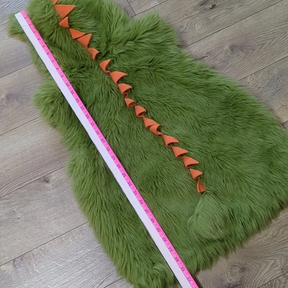GYMBOREE Cute Fluffy Green Monster Costume Dress Up Halloween size  6-7 years